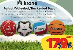 KRONE FUTBOL/VOLEYBOL/BASKETBOL TOPU indirimli fiyat KRONE FUTBOL/VOLEYBOL/BASKETBOL TOPU fiyat ve kampanya bilgisi